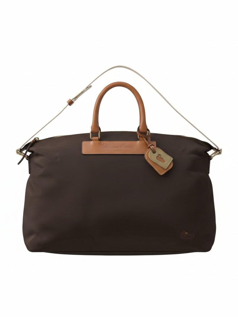 Vintage Dooney and Bourke Juliette Nylon and Leather Tote Brown